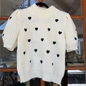Embroidered heart sweater